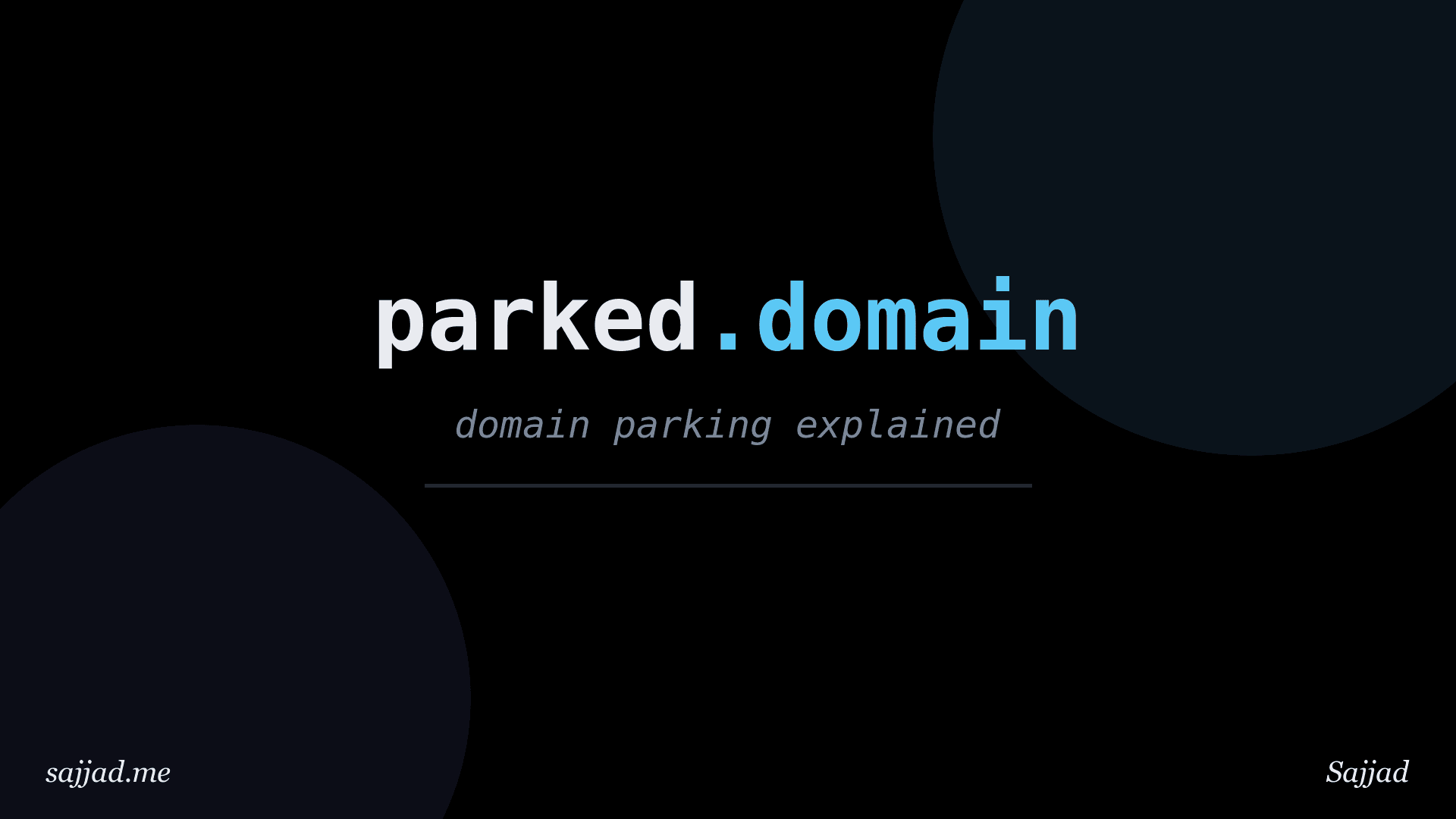 What is domain parking and how does it work?