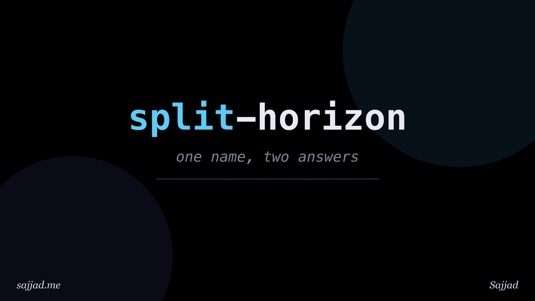 What is split-horizon DNS?
