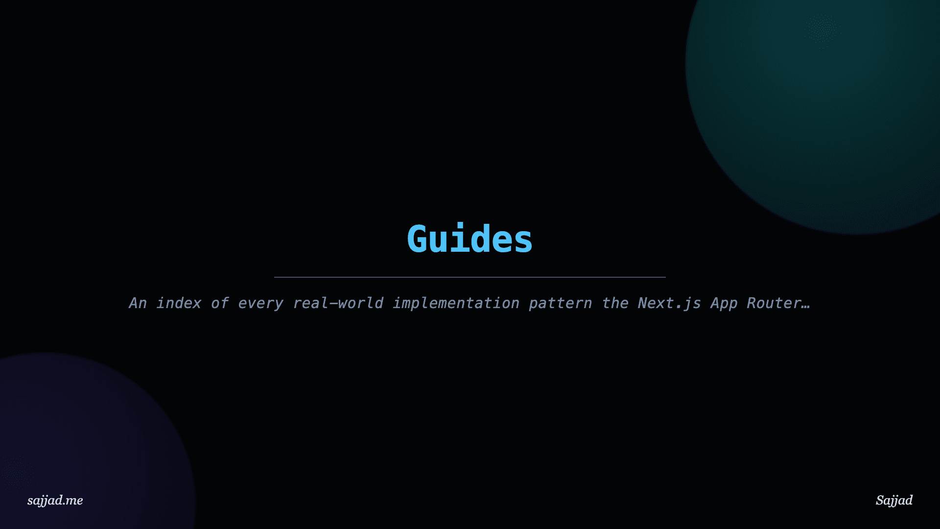 Next.js Guides