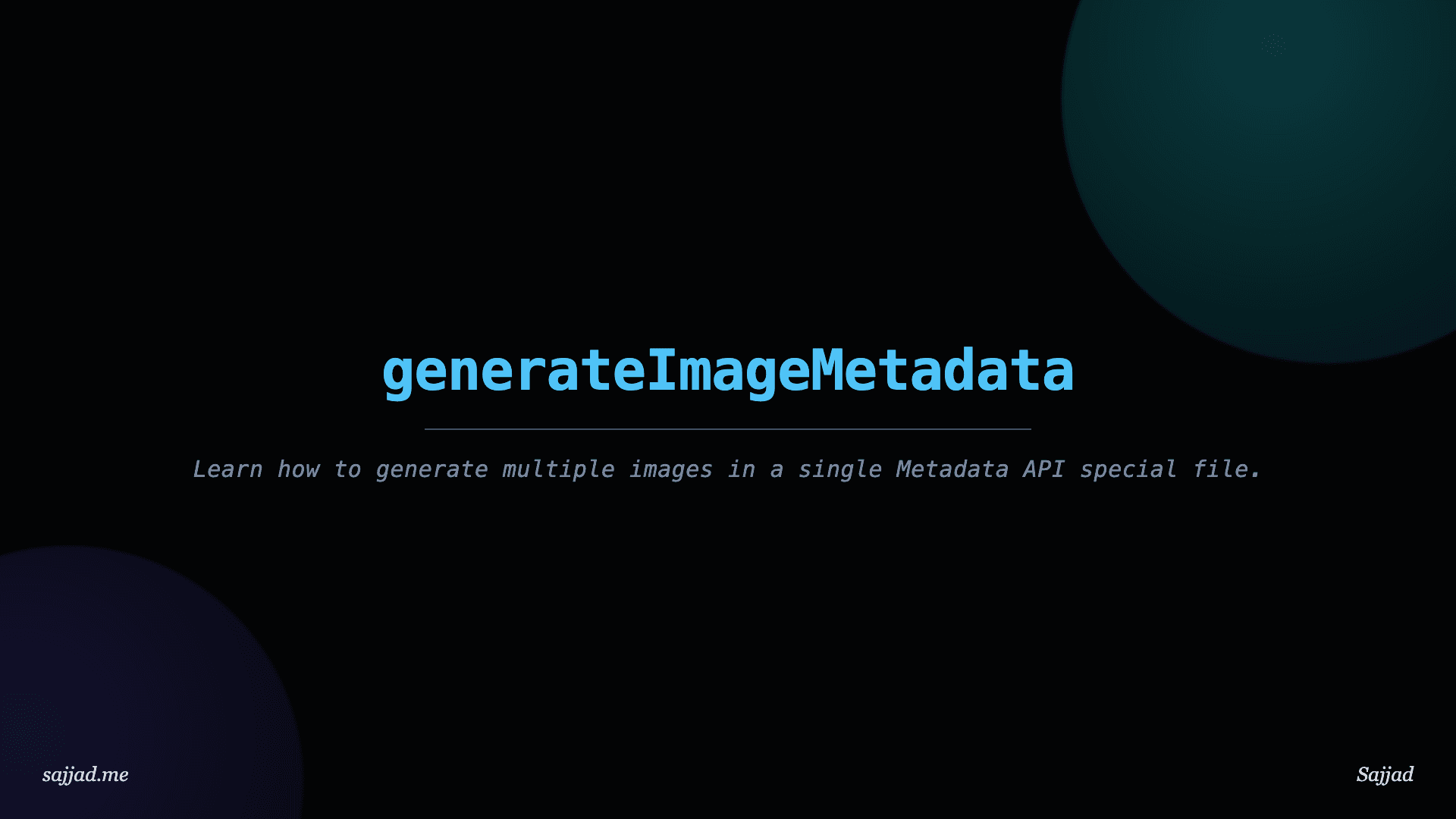 Next.js generateImageMetadata