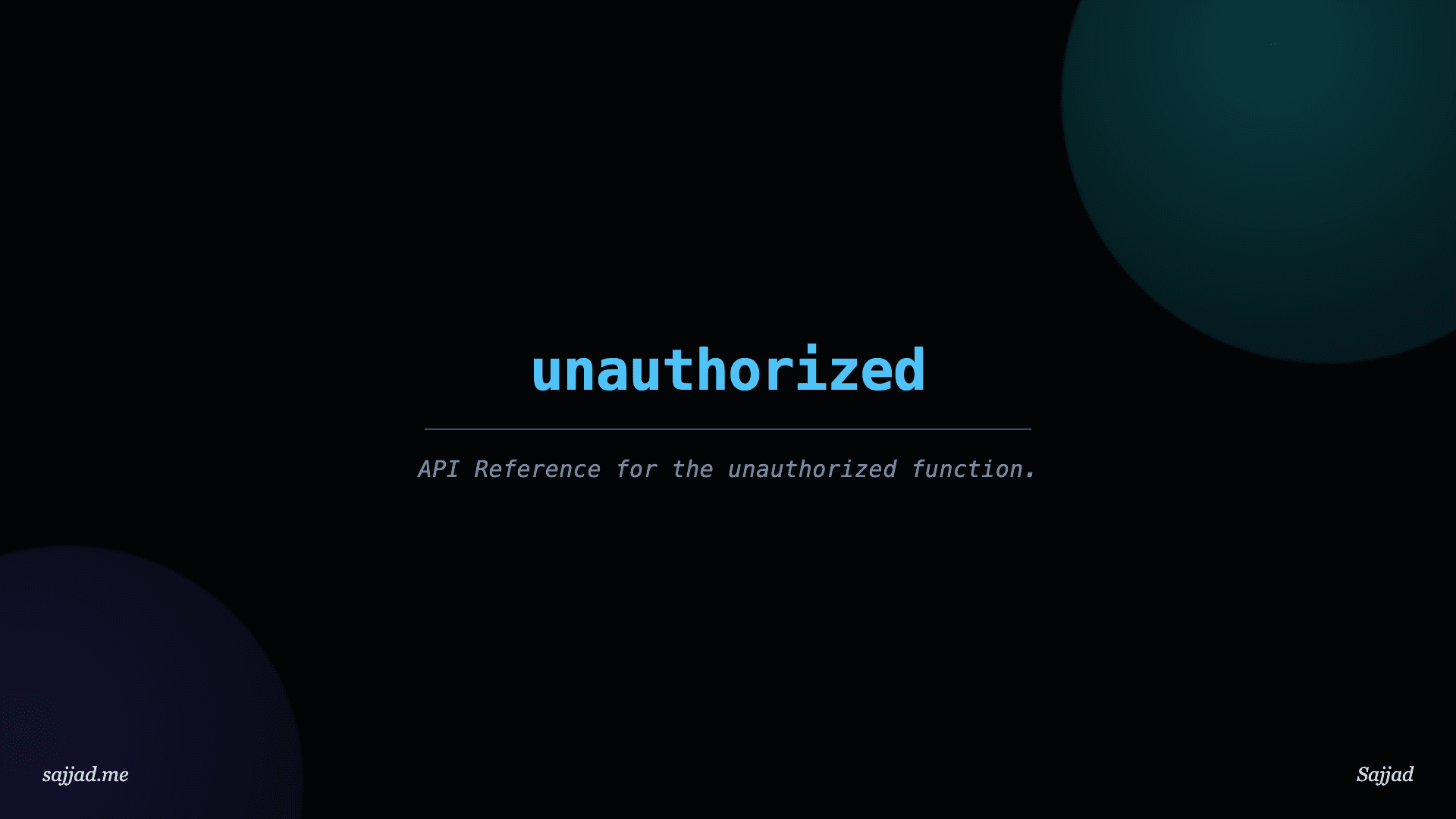 Next.js unauthorized